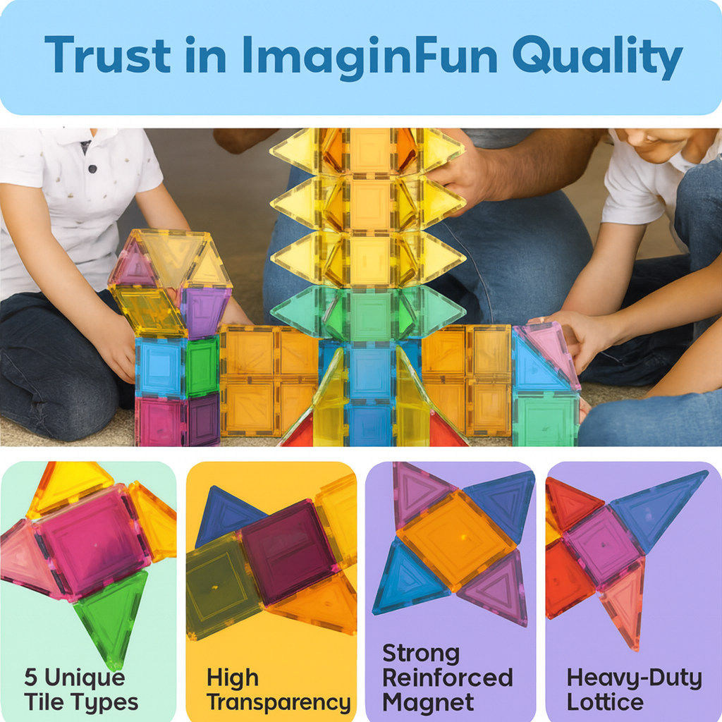 Colorful Magnetic Building Tiles™