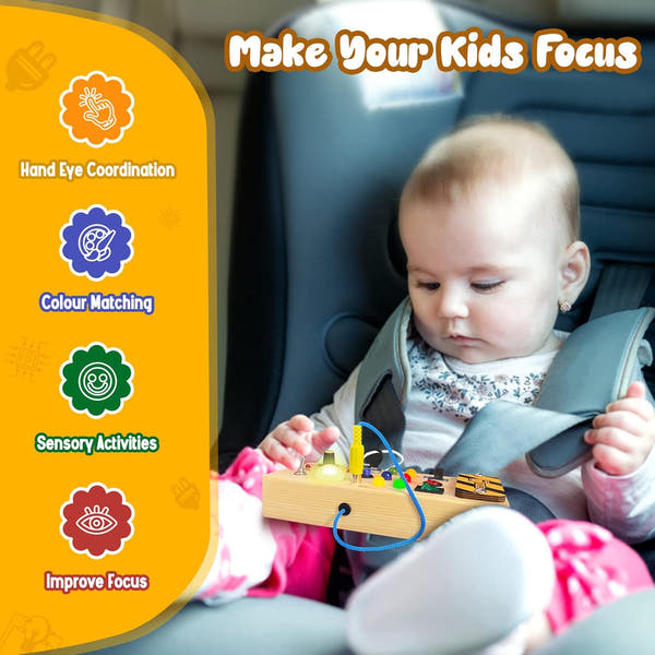 SensorySpark™ Montessori Busy Board
