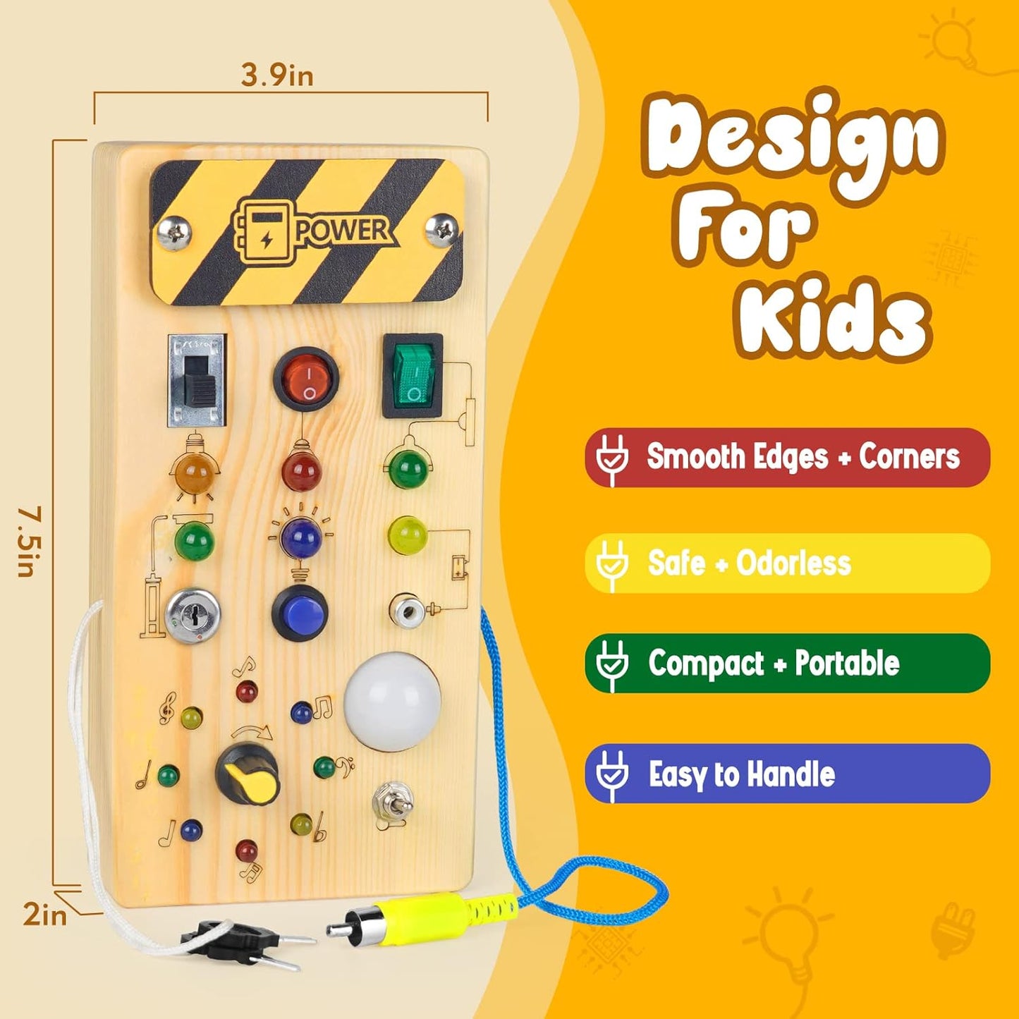 SensorySpark™ Montessori Busy Board