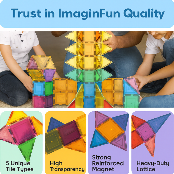 Colorful Magnetic Building Tiles™